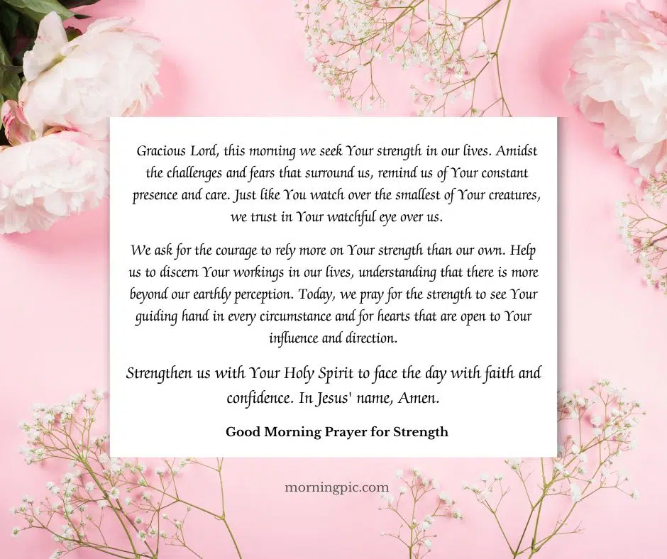 Good Morning Prayer For Strength