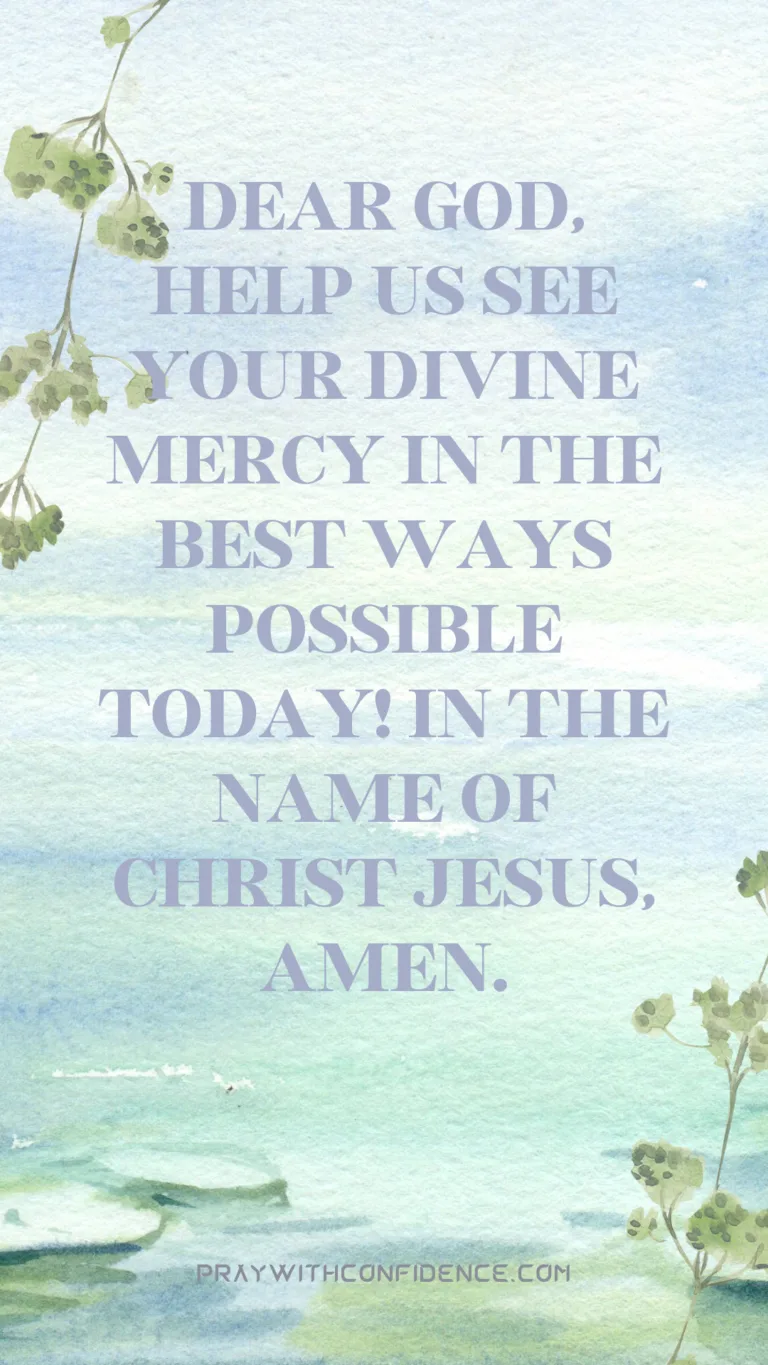 Sunday Prayer For Divine Mercy