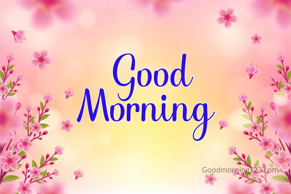 A Heartfelt Good Morning Image With Flowers, Sharing Positivity With Loved Ones.