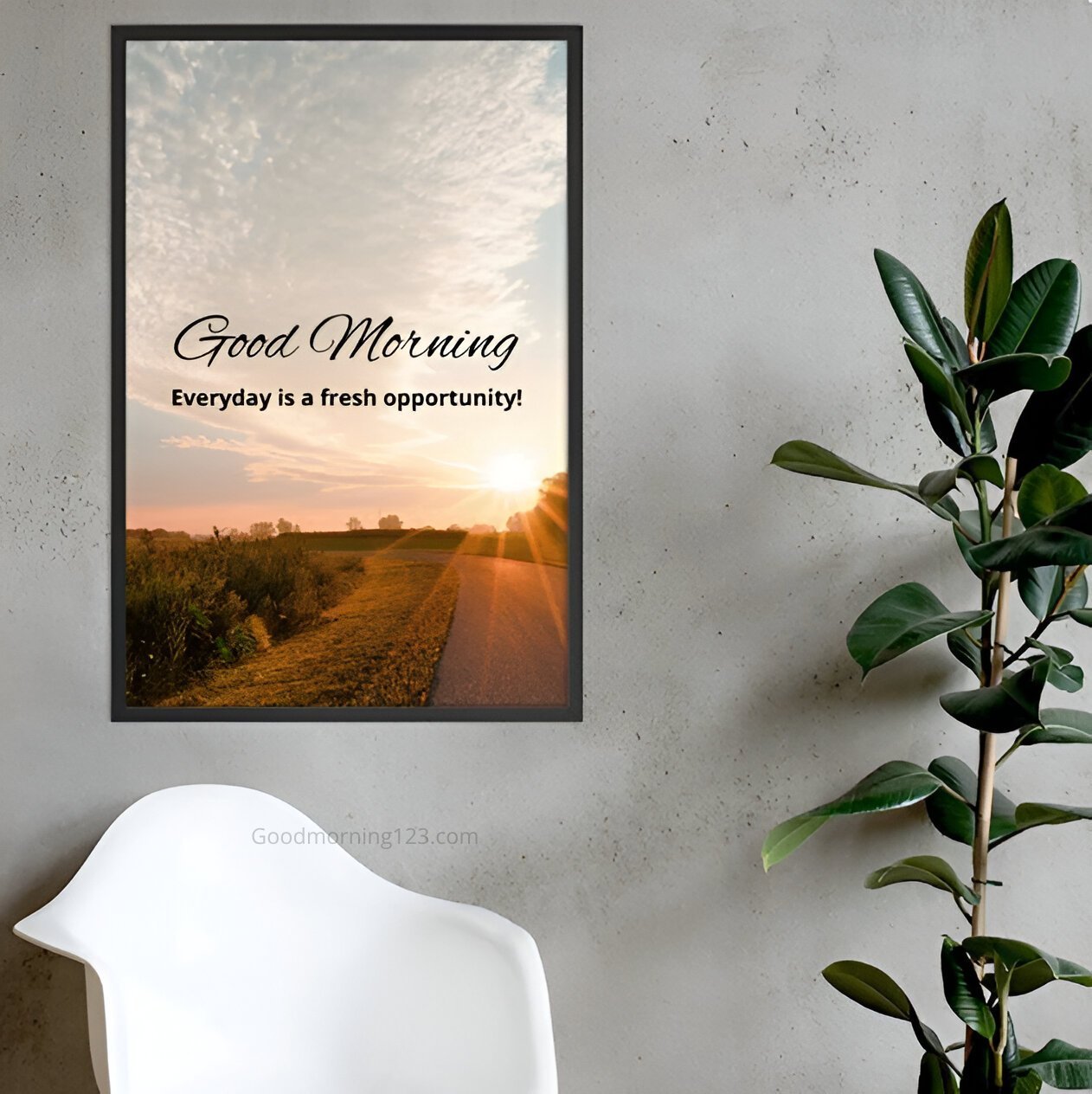 Framed Good Morning Quote For Daily Positivity At Home