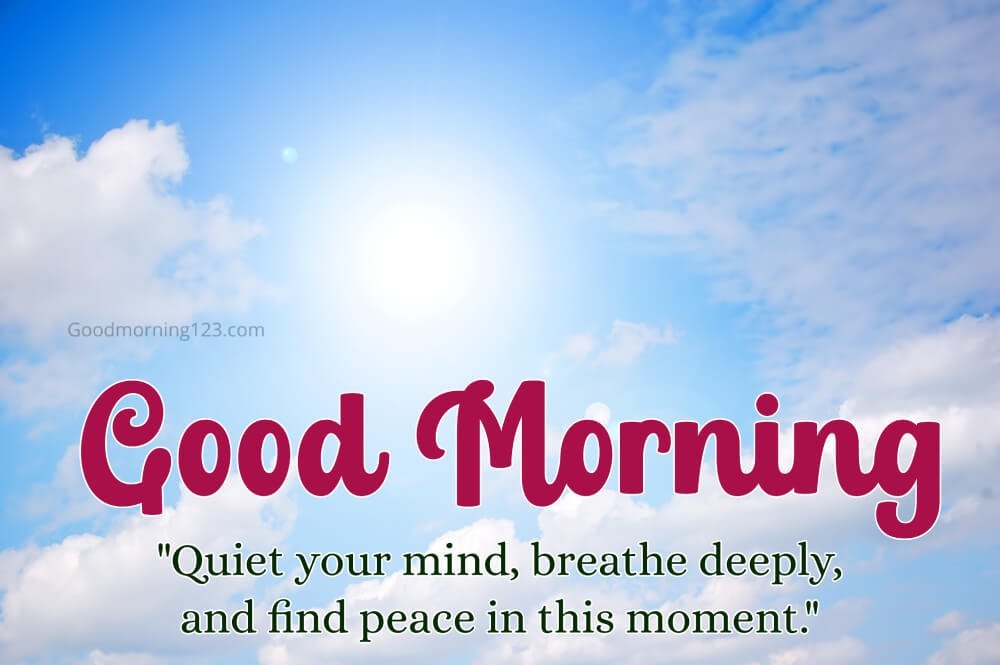 Sunrise With A Meditation Quote For A Peaceful Start To The Day